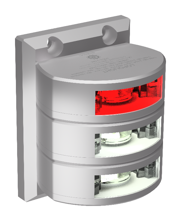 3nm 135° Red Stop + 3nm dbl Stern, vert mnt, silv